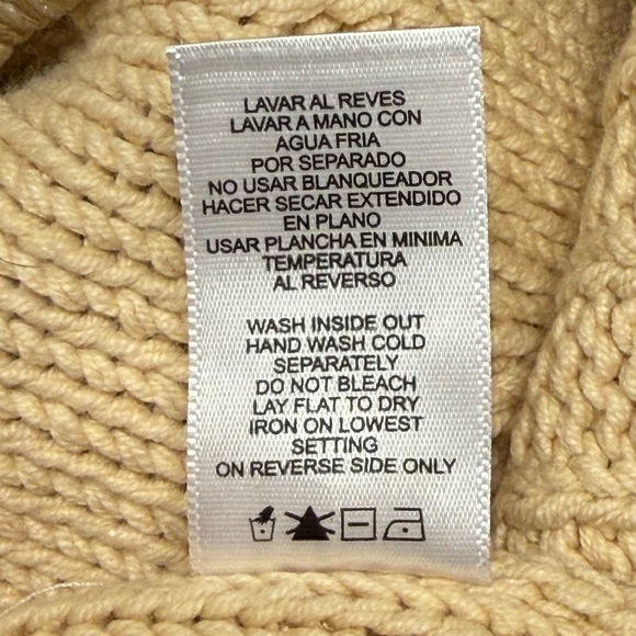 NWT Narciso Rodriguez Gold Beige Cotton Blend Cable Knit Sweater - Size Small - Picture 10 of 15